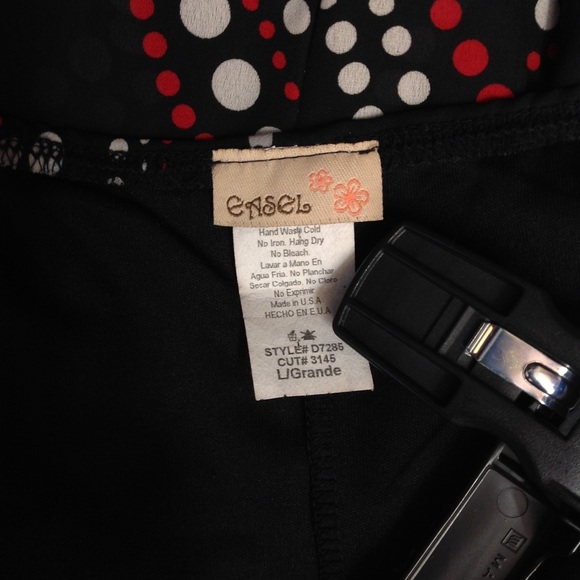 Easel Anthropologie Black & Red Geometric Print Slip Dress - L - Picture 6 of 6